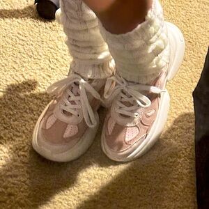 Leather and Mesh Forever 21 Pink Sneakers